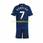 Camisolas de futebol Manchester United Cristiano Ronaldo 7 Criança Equipamento Alternativa 2024/25 Manga Curta